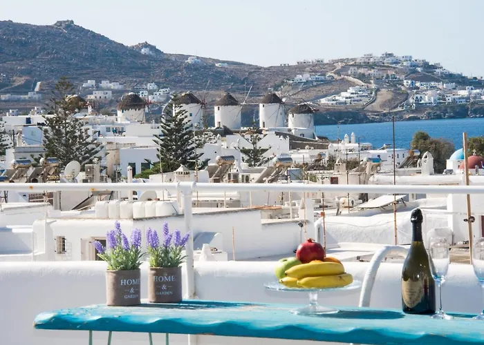 펜션 Mykonos Panorama With Private Terrace & Sea View