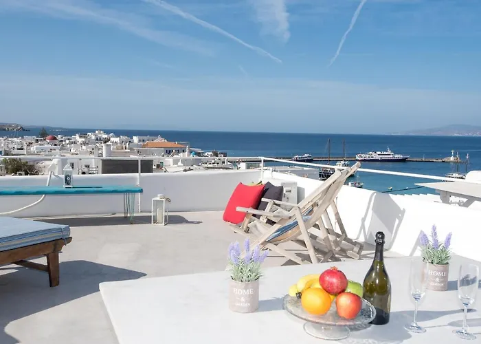 펜션 Mykonos Panorama With Private Terrace & Sea View Mykonos Town